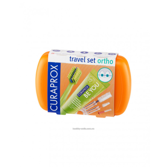 Curaprox BE YOU ORTHO Travel kit, orange